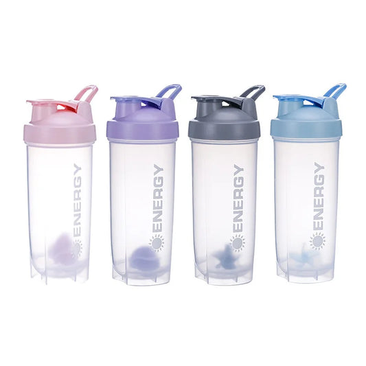 500/700 ml Sport-Wasserflasche Protein Shaker Outdoor-Reisen Tragbare JuiceCup Sport Proteinpulver Shaker Cup