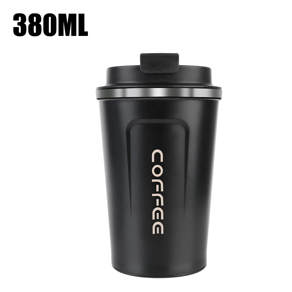 Thermo Cafe Car Thermos Mug for Tea Water Coffee Leak_Proof Travel Thermo Cup Coffee Mug 380/510ML Double Stainless Steel