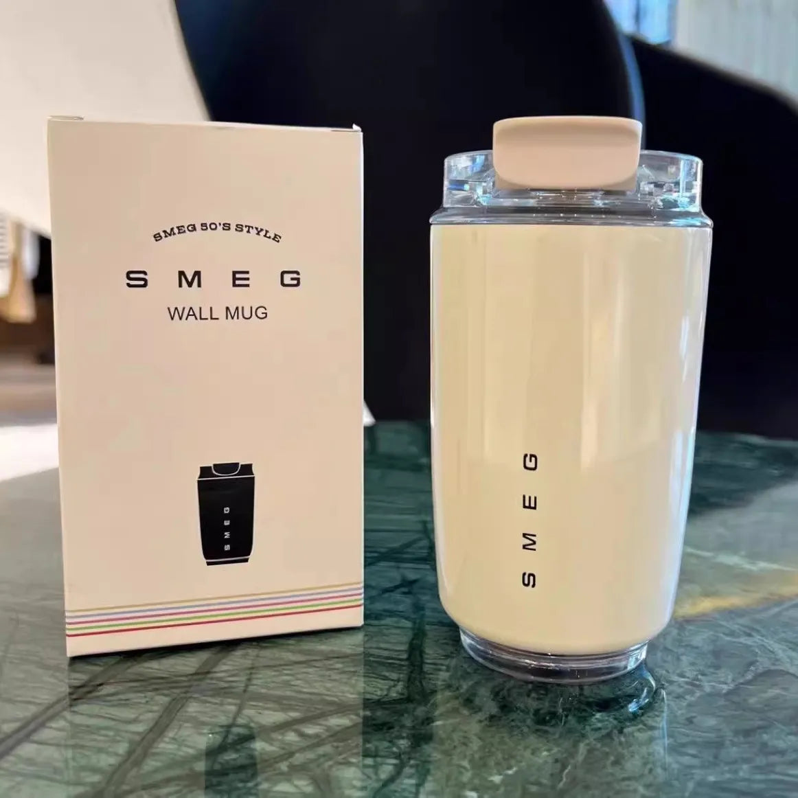 SMEG 240ML/350ML Coffee Mug Portable Ceramics Tumbler Thermos Water Bottle Travel Stainless Steel Car Vacuum Flasks Kett - Gabriel