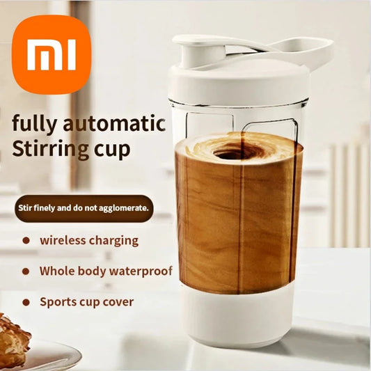 Xiaomi Selbstrührender Shaker-Becher, USB-Lade-Shaker-Becher für Protein-Shake, Mahlzeitenersatz-Shake, tragbarer Sport-Mixbecher, 450 ml