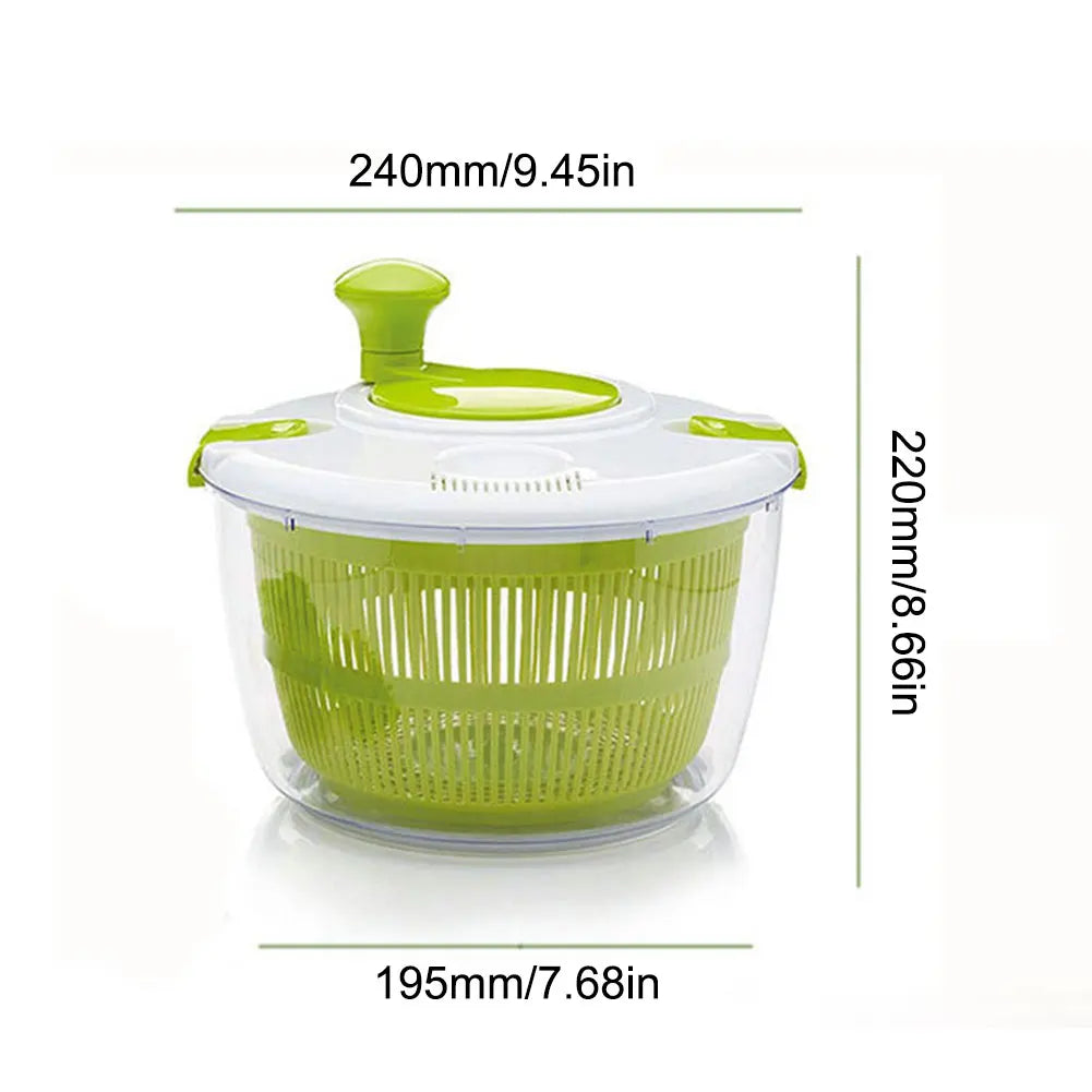 Salad Spinner Salad Dryer  Vegetable Washing Dryer Fruit Washer for Drying Salad Greens Drainer Strainer Manual Lettuce Spinner