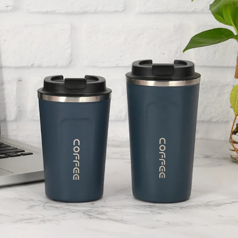 380/510ML Travel Stainless Steel Coffee Cup Thermal Mug Leak-Proof Thermos Bottle Tea Coffee Mug Vacuum Flask Insulated Cups Hot