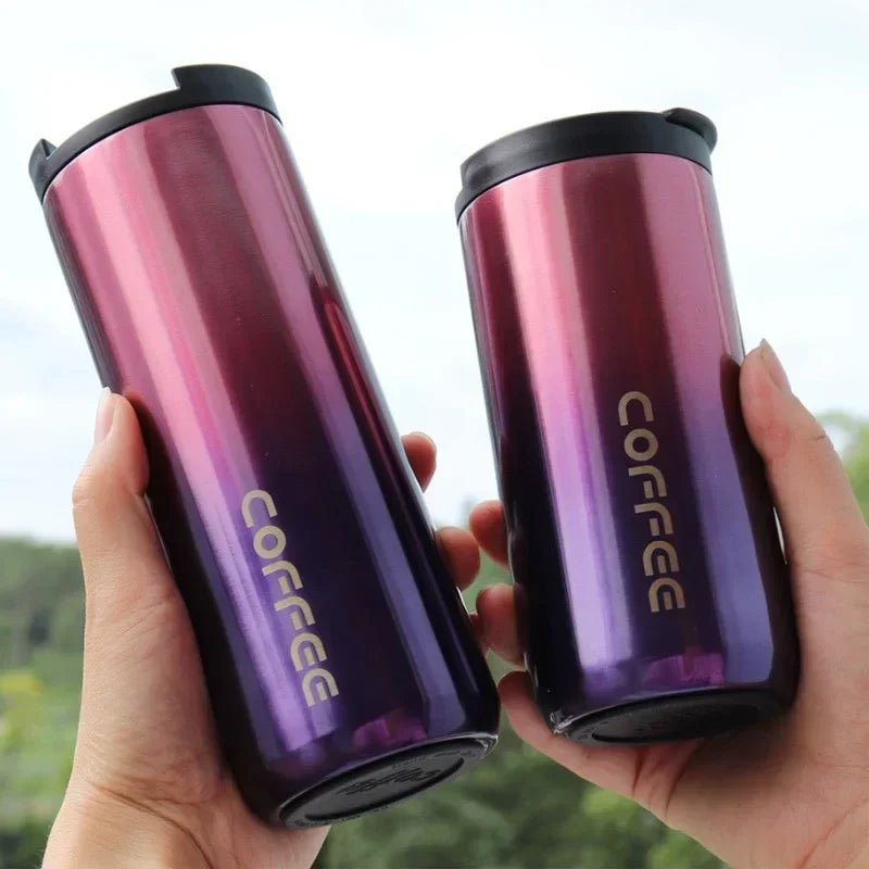 350ml/500ml Double Stainless Steel 304 Coffee Mug Leak-Proof Thermos Mug Travel Thermal Cup Thermosmug Water Bottle for Gifts