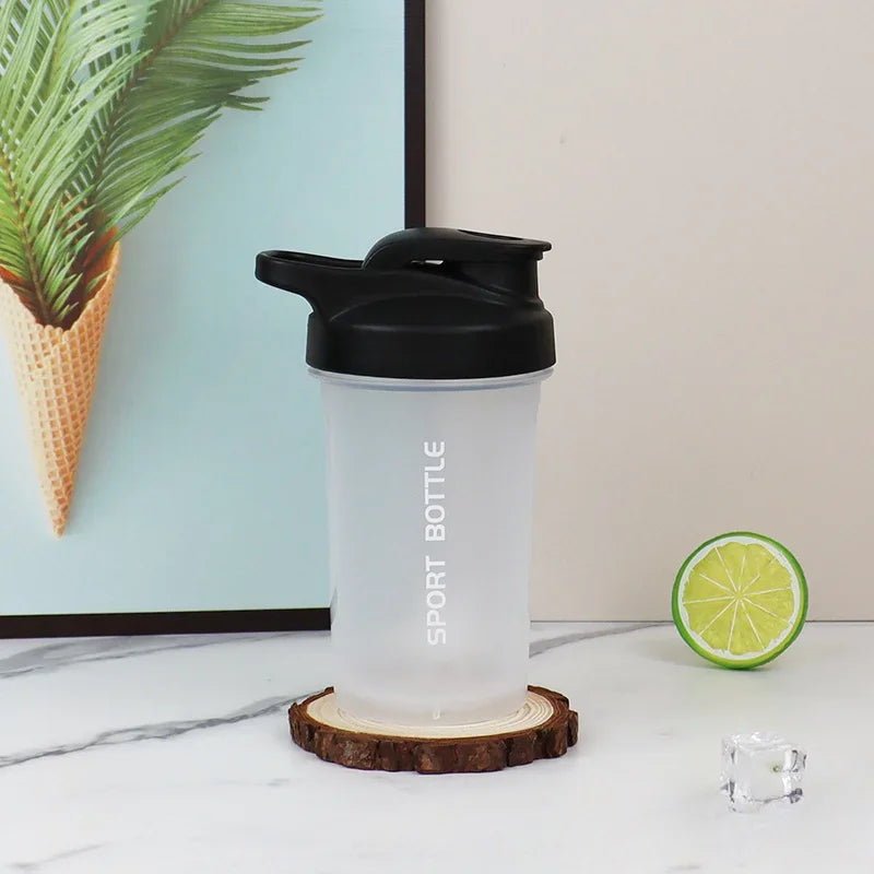 Portable 300ml Protein Powder Shaker Bottle Leak Proof Water Bottle for Gym Outdoor Fitness Training Sport Mixing Cup with Scale