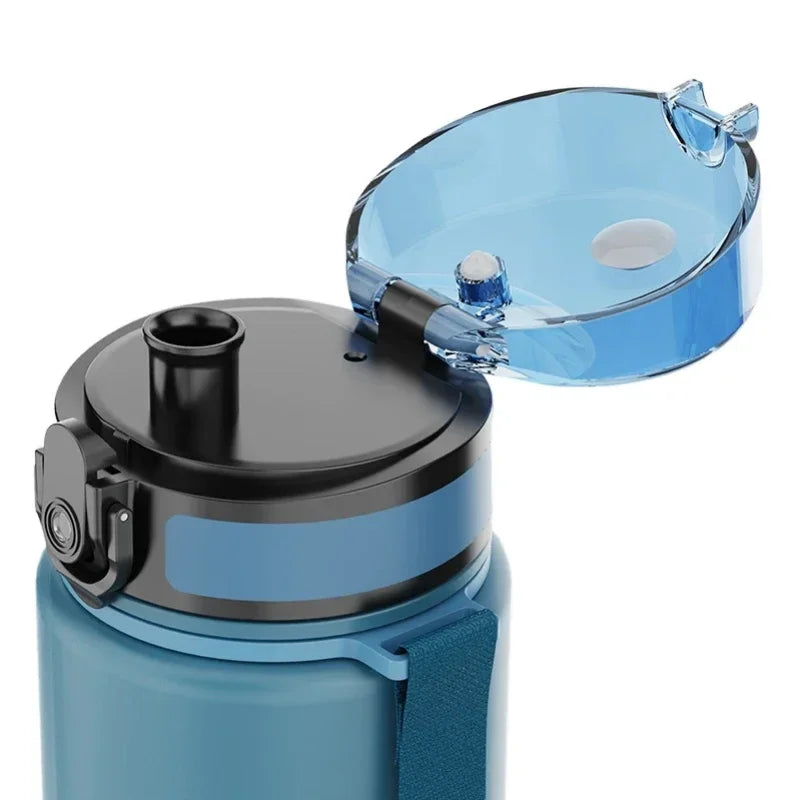 500 ml/650 ml/1000 ml Sportflasche mit großem Fassungsvermögen, motivierend, auslaufsicher, tragbar, wiederverwendbar, Plastikbecher, für Outdoor-Reisen, Fitnessstudio