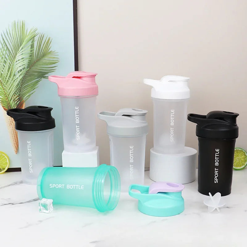 Portable 300ml Protein Powder Shaker Bottle Leak Proof Water Bottle for Gym Outdoor Fitness Training Sport Mixing Cup with Scale