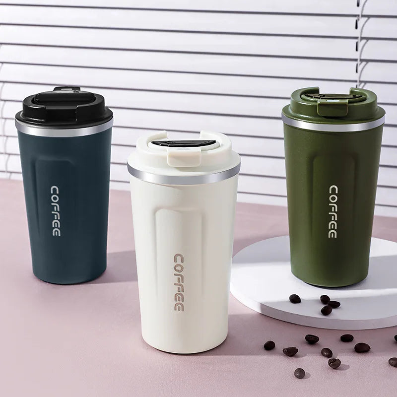 Intelligent temperature display thermos cup 304 stainless steel double-layer thermos cup Coffee cup Business car thermos cup