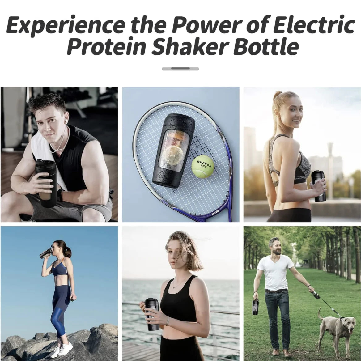 650ml USB Electric Portable Whey Protein Shaker bottle Fully Automatic Stirring Cup Rechargeable Gym BA Free Cocktail Blend