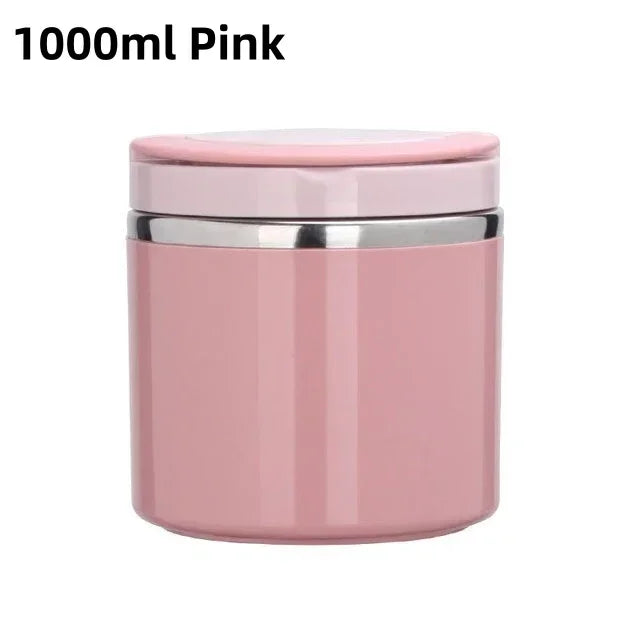 Stainless Steel Food Thermal Jar Vacuum Cup Soup Bowl Lunch Box with Handle Portable Sealed Bento Box Thermos Storage Containers