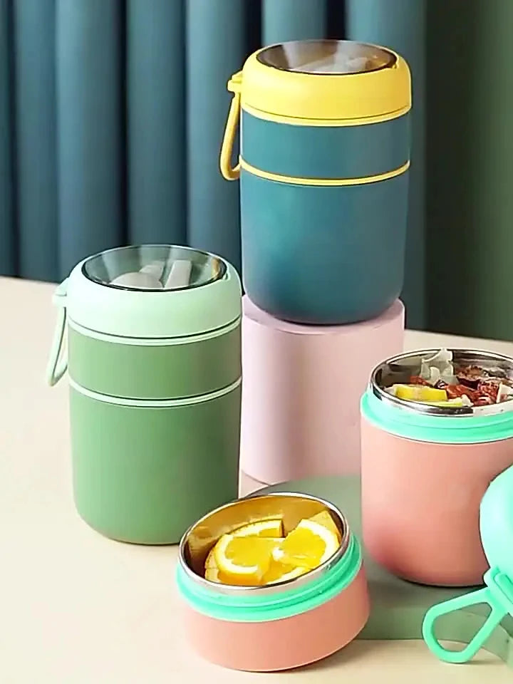 530ml/710ml Food Thermal Jar Insulated Soup Cup Thermos Containers Stainless Steel Lunch Box Thermo Keep Hot for School Children