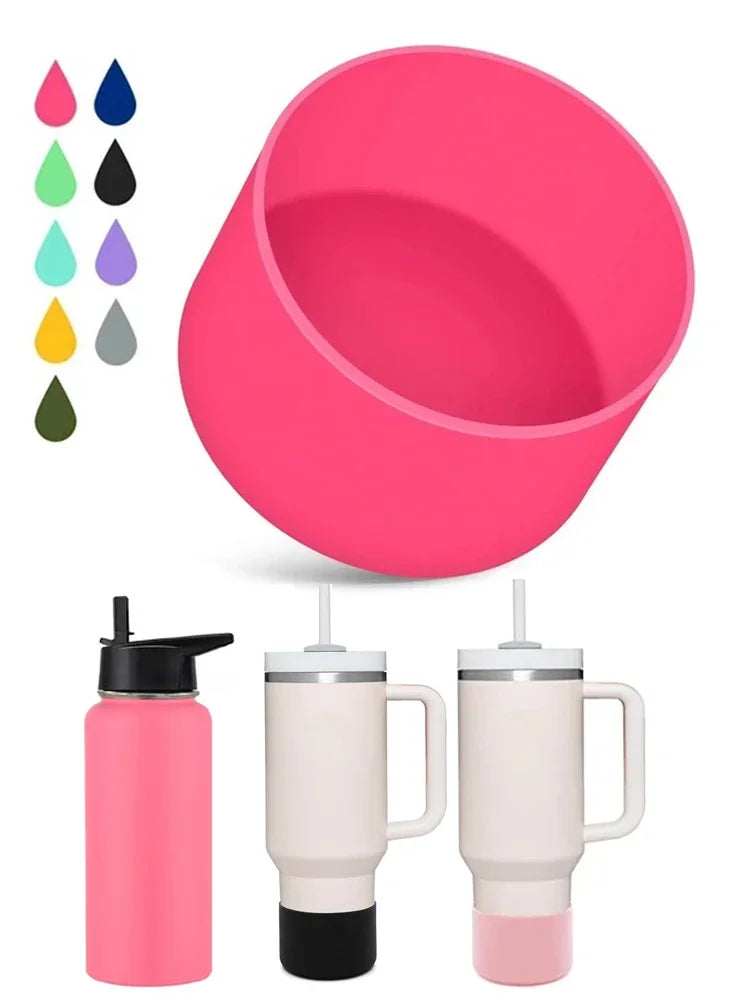 Universal 7.5cm Soft Food Grade Silicone Bottom Cup Sleeve Cover For Stanley 40oz  Ice Flow Flip 30 Oz 20 Oz Water Bottle