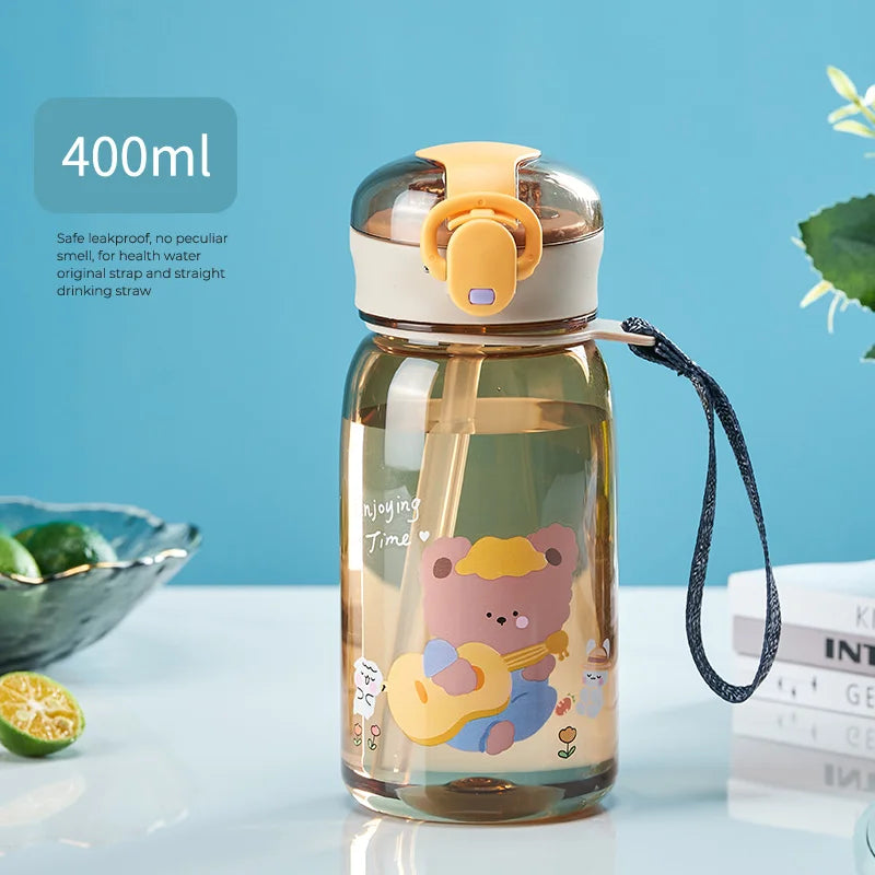 GIANXI Kids Water Sippy Cup With Straw Cartoon Leakproof Water Bottles Outdoor Portable Drink Bottle Children's Lovely Cup