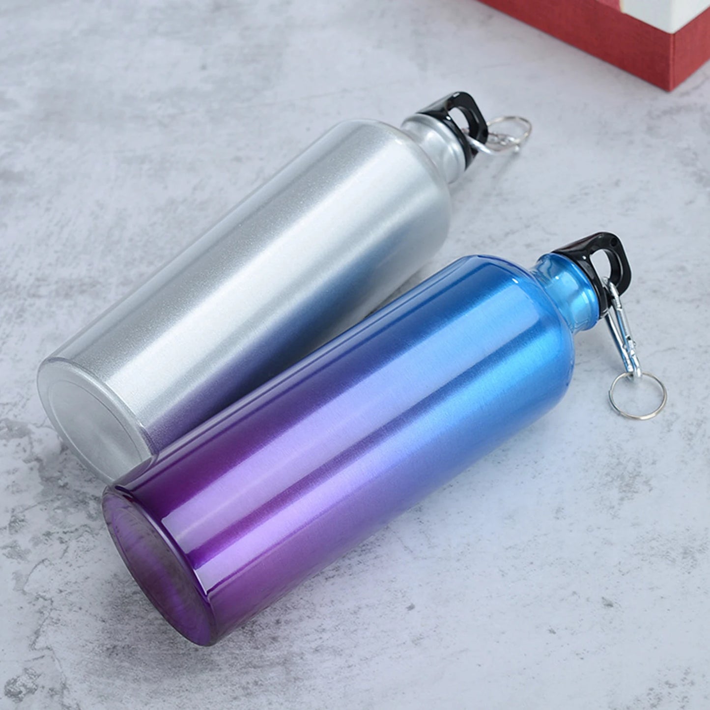 750 ml Aluminium-Outdoor-Fahrrad-Sport-Wasserflasche, Wasserkocher, Trinkbecher, auslaufsicherer Wasserkrug für Reisen, Laufen, Camping