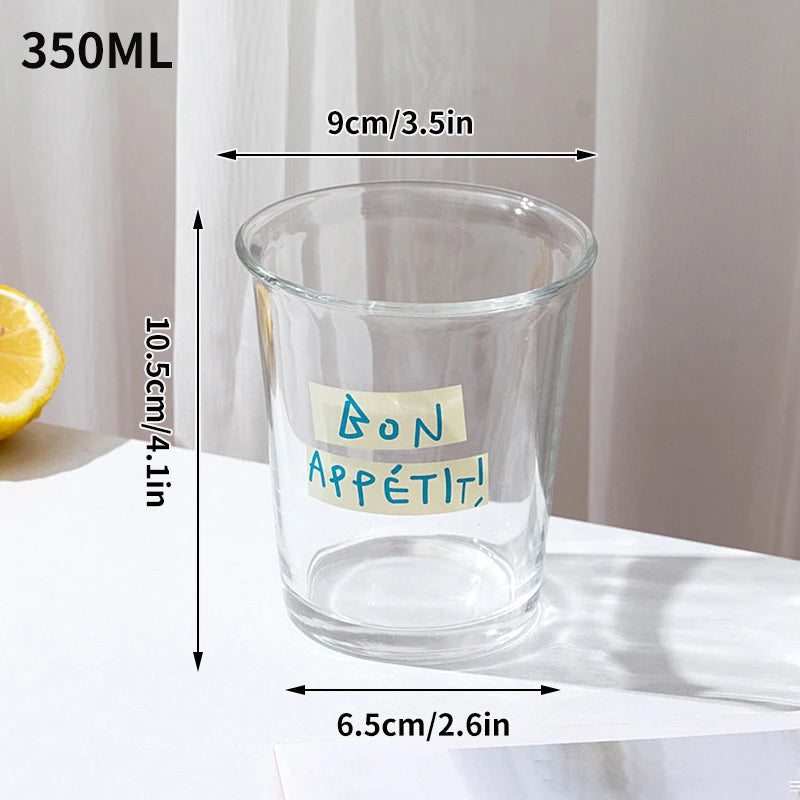 Japanese Glass Cup Milk Coffee Glass Mug Transparent Mug Beer Ins Water Drinking Cup Kitchen Accessory Water Glass - Gabriel