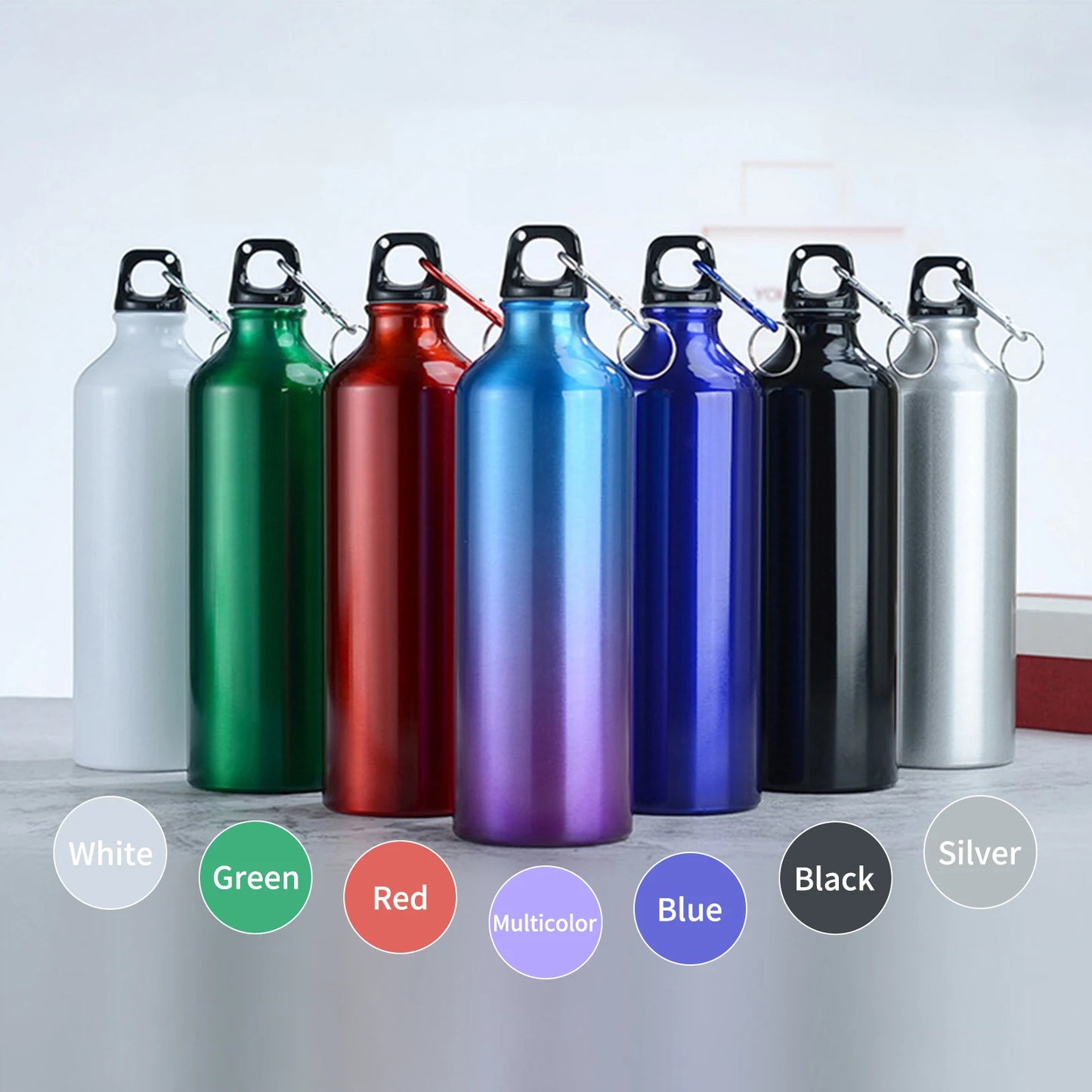 750mL Aluminum Outdoor Bike Sports Water Bottle Drinking Kettle Drinking Cup Leakproof Water Jug for Travel Running Camping