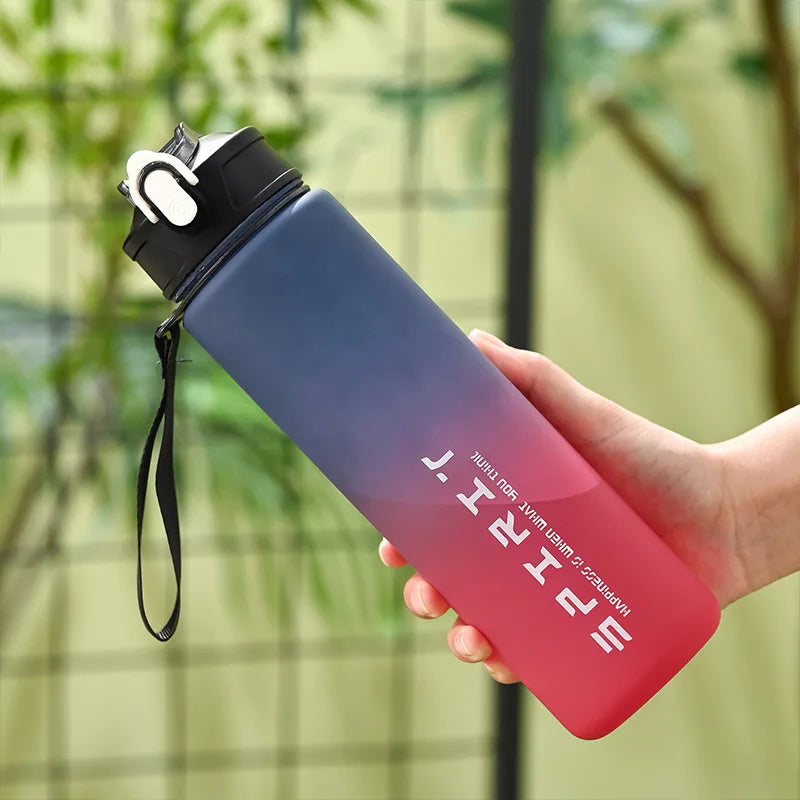 1PCS 800ML Large Capacity Sports Water Bottle Leak Proof Colorful Plastic Cup Drinking Outdoor Travel Portable Gym Fitness Jugs