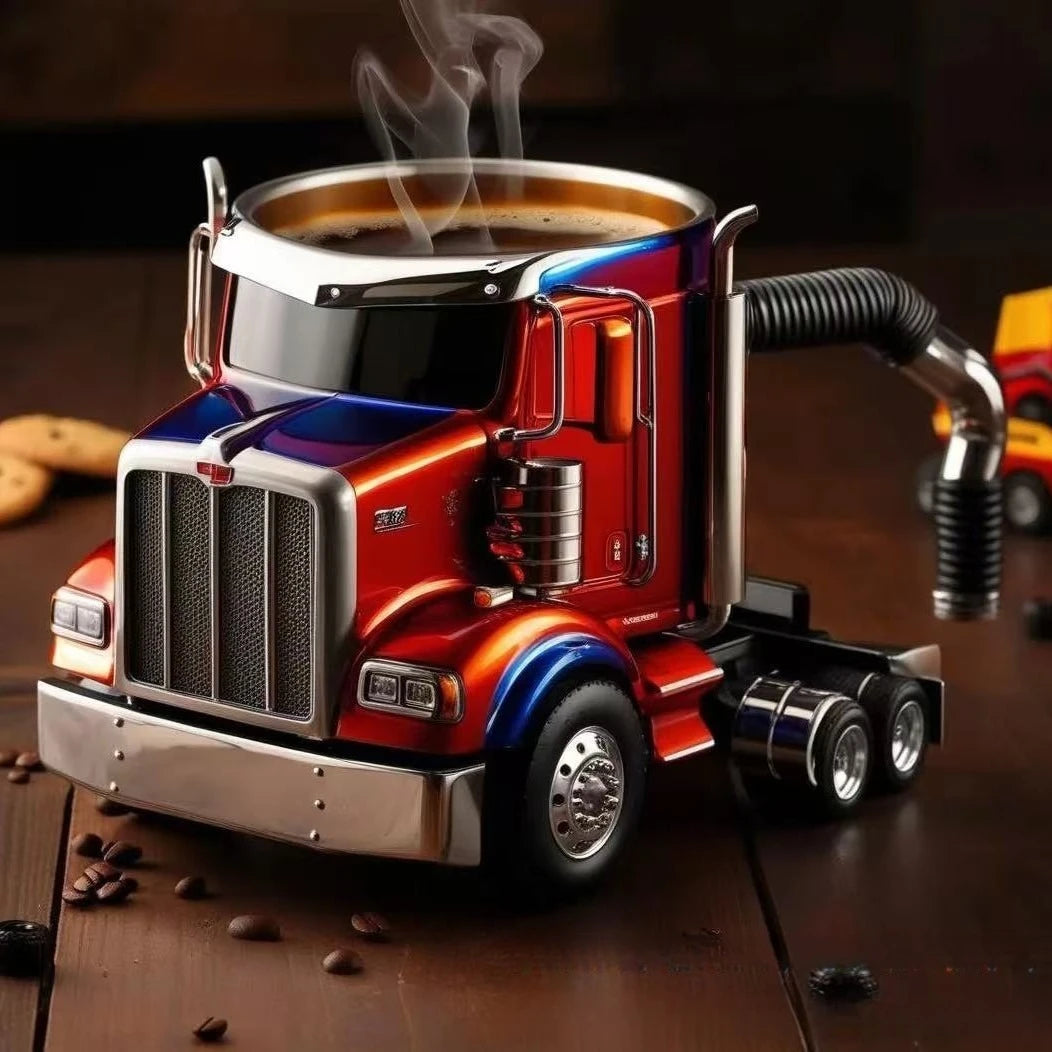 Coffee Cup Semi-Trailer Truck Mug Desktop Home Kitchen Big Trucks Coffee Mugs Ornament Collection Handmade Home Decoration Cups - Gabriel