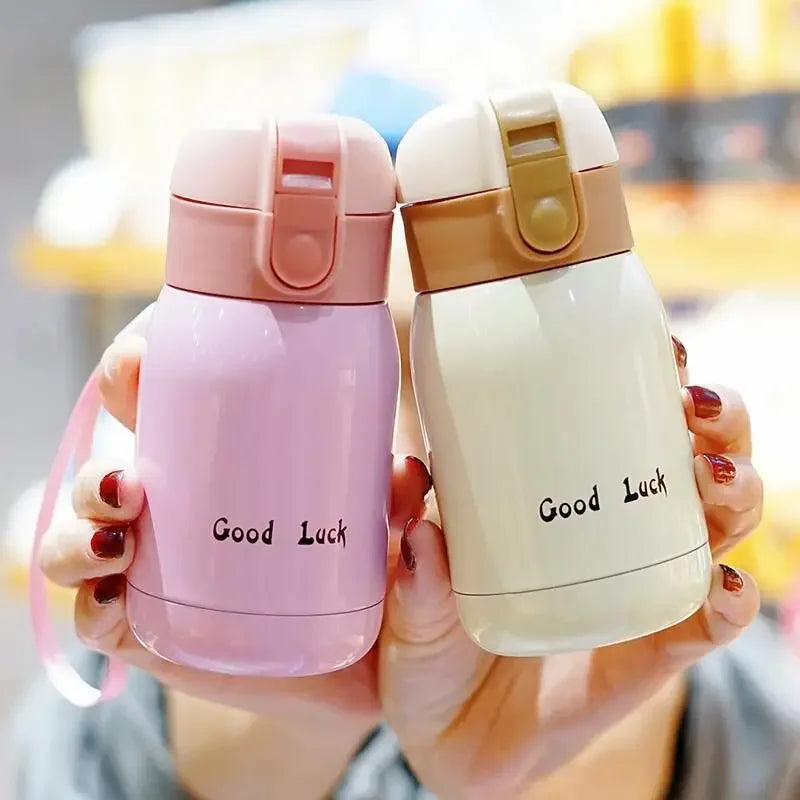 200ml Cute Candy Mini Thermos Cup Kids Cartoon Hot Water Bottle Stainless Steel Thermal Coffee Mug Vacuum Flask Insulated