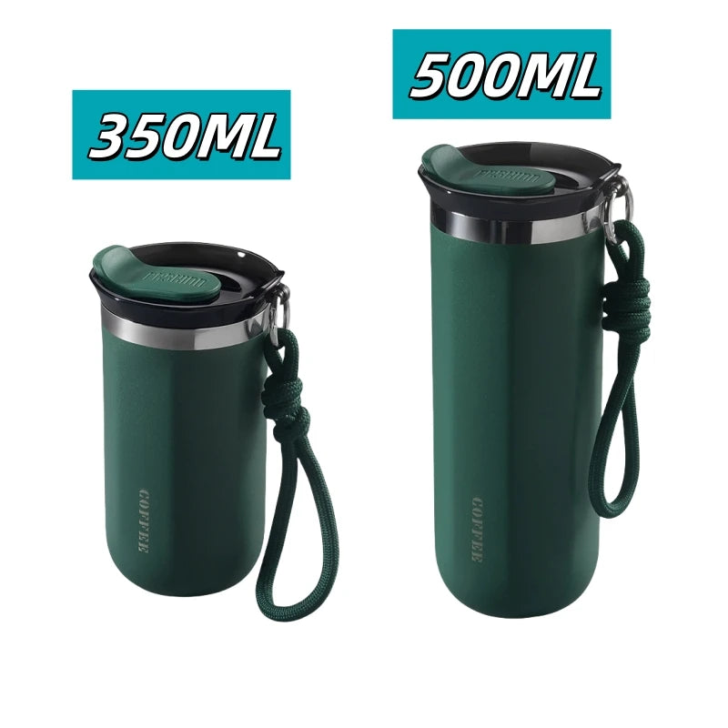 350/500ML Stainless Steel Coffee Mug Insulated Water Cup Portable Double Wall Vacuum Flask Leak-Proof with Lid Travel Coffee Cup