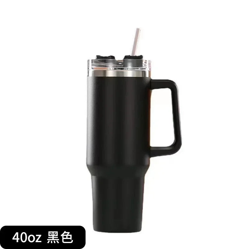 40oz Stainless Steel Water Bottle  Car Coffee Mug Personalized Tumbler with Handle Lid Straw Vacuum Thermos Cup - Gabriel