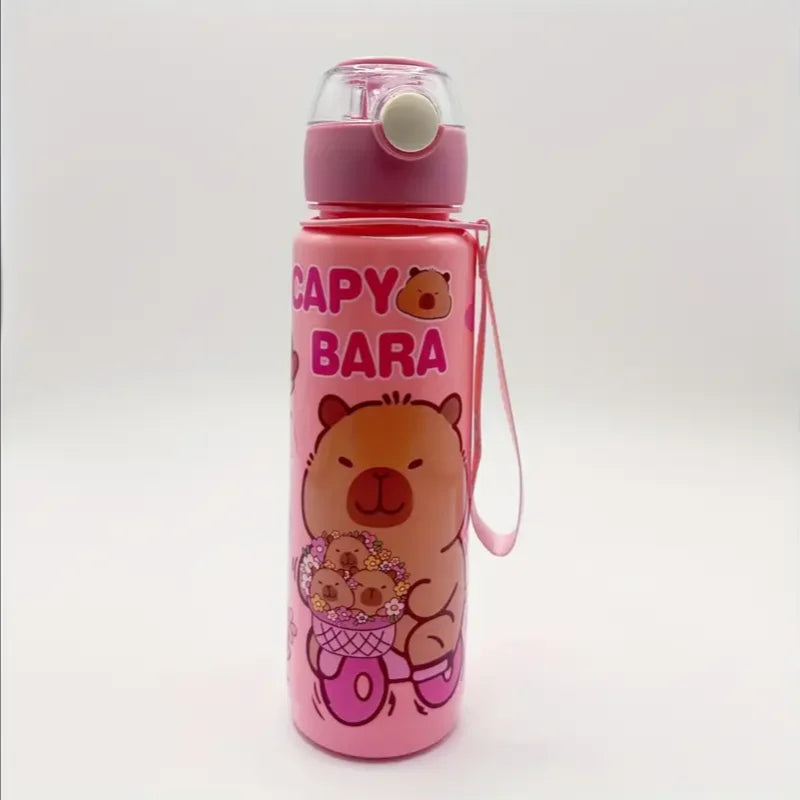 700ml Leak-Proof Water Bottle Visually Appealing Bear Water Bottle with Carry Strap - Portable for Sports & Fitness BPA Free