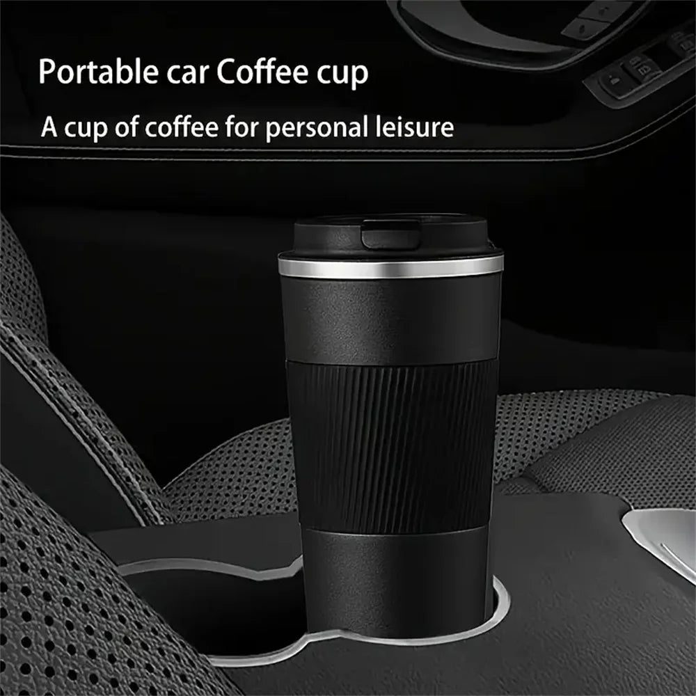 Stainless Steel Insulated Cup 12.85/17.25oz Double-layer Leak-Proof Travel Mug For Outdoor Sports Car Use Portable Vacuum Bottle