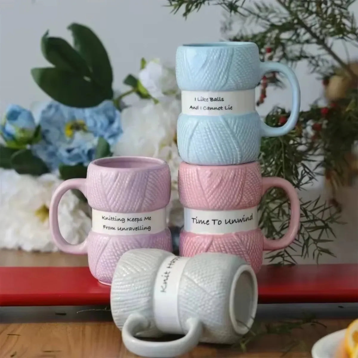 Ceramic Mug Cup Knitted Gift Water Cup Mugs Coffee Milk Tea Handle Cups Home Office Mugs Christmas Gifts Drinkware Home Gadgets - Gabriel