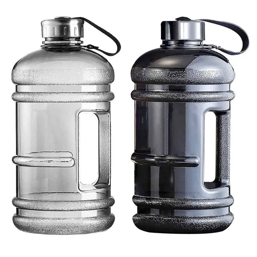 2L PETG Large Capacity Water Bottle Training Sports Workout Drink Bottle Shaker Bottle With Handle Outdoor Gym Gallon Bottle