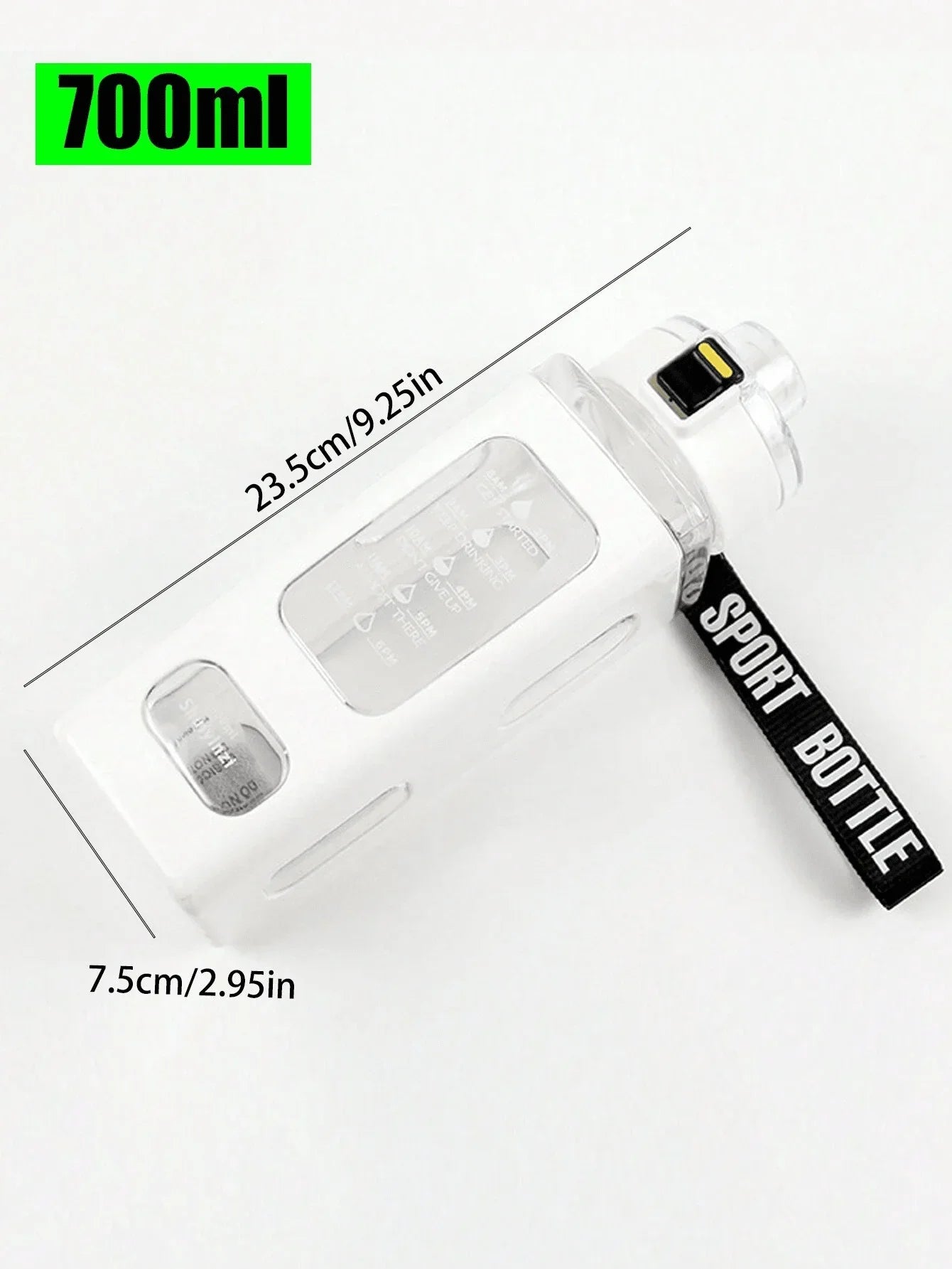 1 Piece White 700ml/900ml Sports Water Bottle, Portable Sippy Cup. Suitable for Outdoor, Sports, Cycling and Carrying!