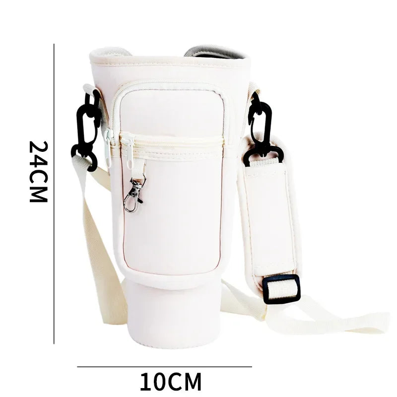 40oz Crossbody Bag For Vacuum Cup with Diving Fabric and Detachable Shoulder Strap Insulated Cup Outdoor Sport and Travel