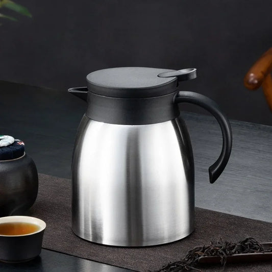 1.2L Stainless Steel Kettle Thermos Bottle Coffee Pot Large Capacity Leak-Proof Teapot with Tea-strainer Household Gadgets