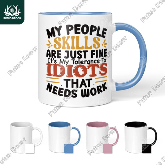 Putuo Decor 1pc Funny Sarcastic Quote Coffee Mug, Mug Cup for Home Office Living Room, Funny Gifts for Friend Family Colleague - Gabriel