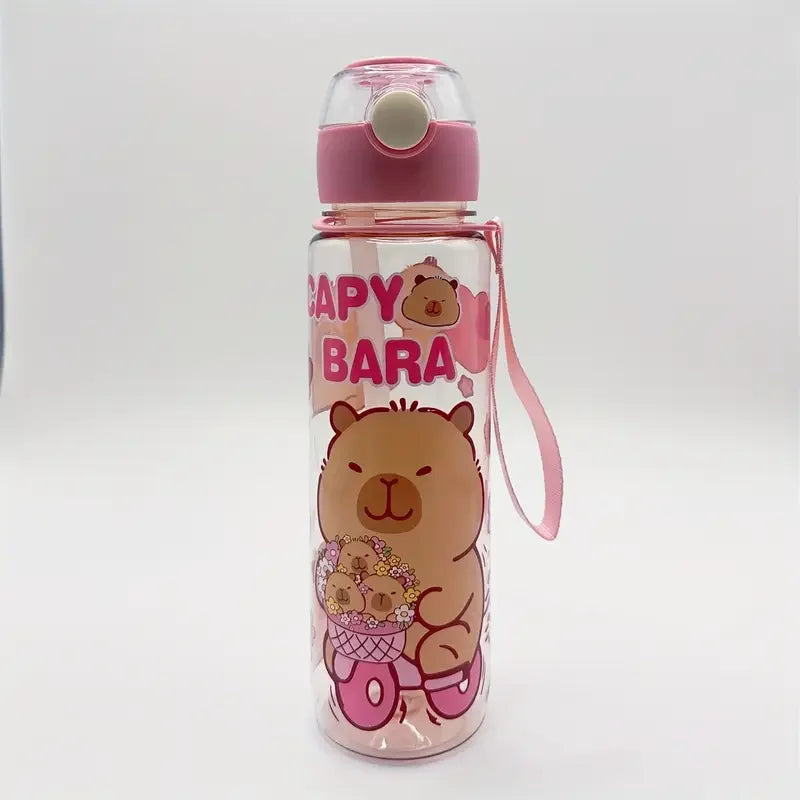 700ml Leak-Proof Water Bottle Visually Appealing Bear Water Bottle with Carry Strap - Portable for Sports &amp; Fitness BPA Free