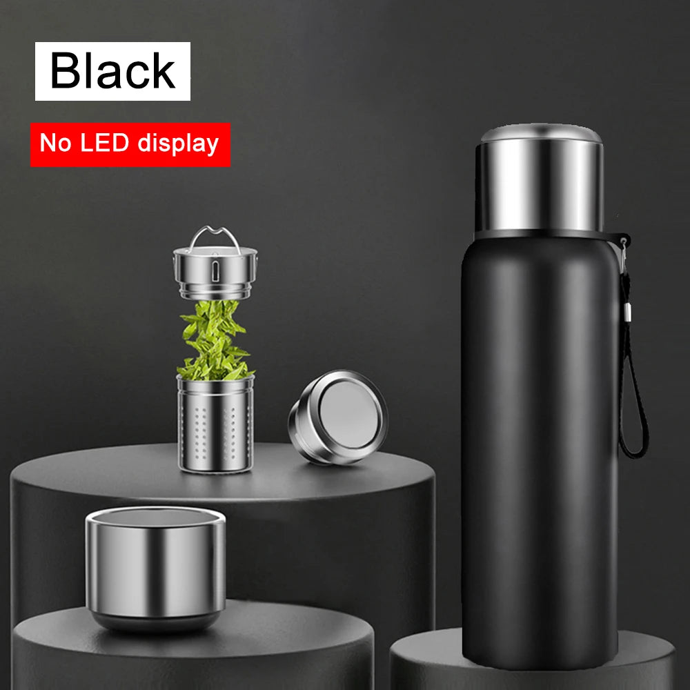 Large Capacity Stainless Steel Thermos Bottle LED Temperature Display Smart Water Bottle For Outdoor Vacuum Flask Thermal Mug