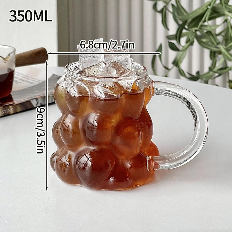 Japanese Glass Cup Milk Coffee Glass Mug Transparent Mug Beer Ins Water Drinking Cup Kitchen Accessory Water Glass - Gabriel