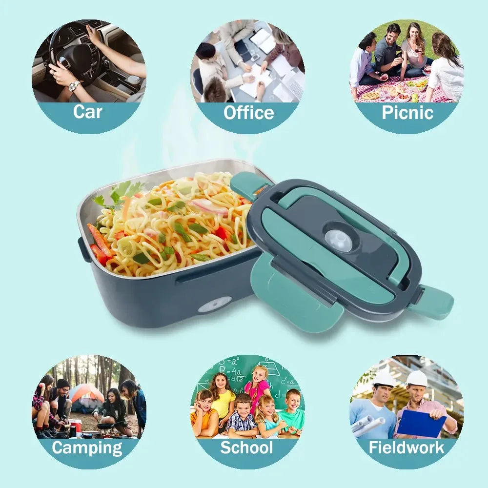 Heated lunch box, electric thermal insulation, plug-in, office worker, student dormitory steamed meal self-heating lunch box