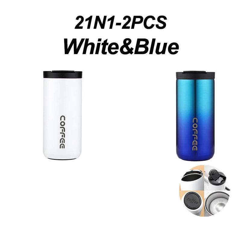 400ML Stainless Steel Coffee Thermos Bottle Thermal Mug Leakproof Car Vacuum Flasks Coffee Cup Travel Portable Insulated Bottles