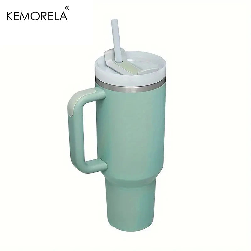 KEMORELA 30&40 oz Tumbler With Handle Lid Straw 887/1182ML Stainless Steel Water Bottle Vacuum Thermos Cup Travel Car Coffee Mug - Gabriel