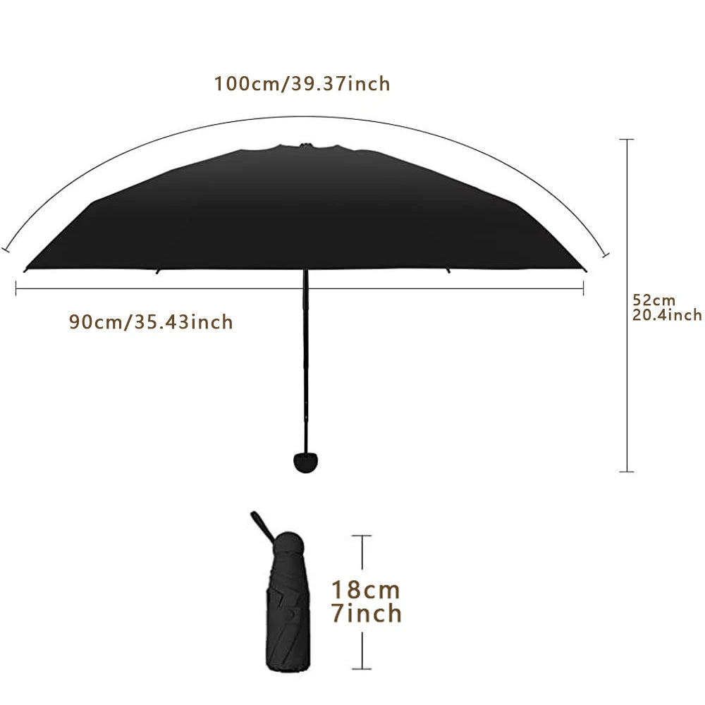 Mini-Faltschirm, UV-Schutz, Mini-Sonnenschirm, tragbare Box mit doppeltem Verwendungszweck zur Aufbewahrung des Sonnenschirms, Mini-Regenschirm 01