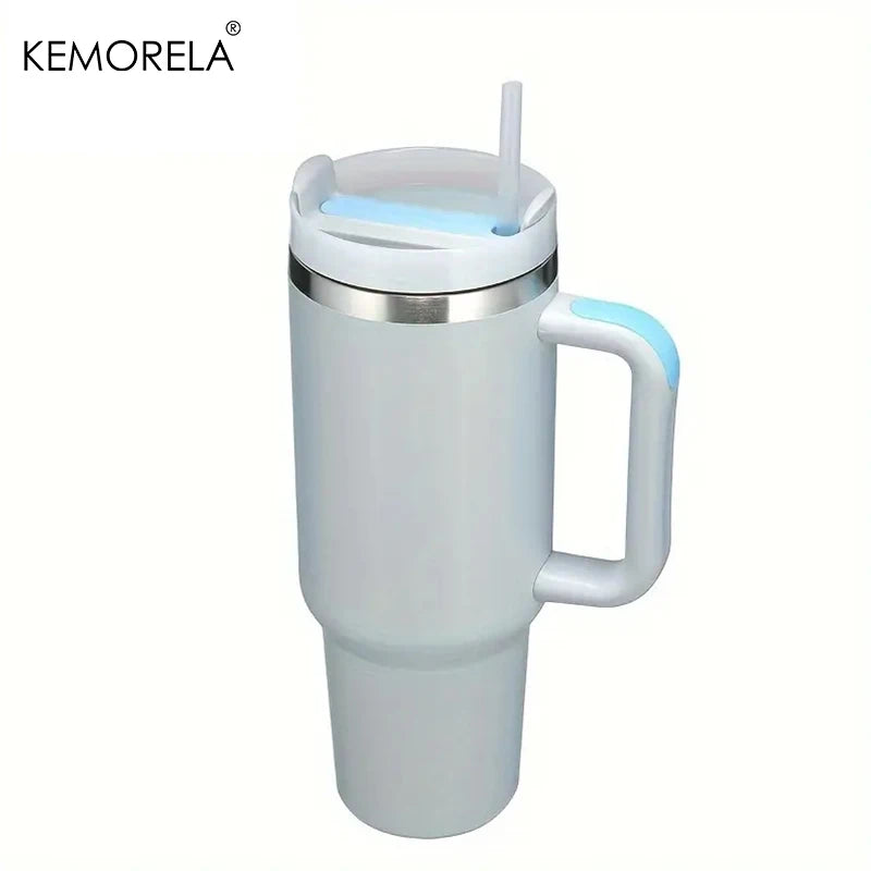 KEMORELA 30&40 oz Tumbler With Handle Lid Straw 887/1182ML Stainless Steel Water Bottle Vacuum Thermos Cup Travel Car Coffee Mug - Gabriel