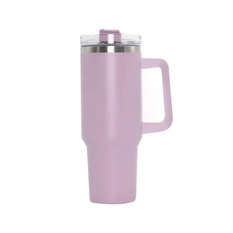 NEW 40oz Stainless Steel Water Bottle with Handle Lid Straw Vacuum Thermos Cup Car Coffee Mug Personalized Tumbler - Gabriel