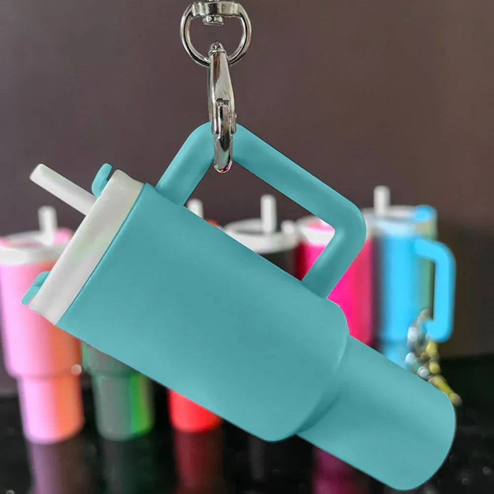 Mini Cup Keychain Keychain for Lip Balm Cute Tumbler Key Ring Handbag Charms Key Ring for Stanley Water Bottle Accessories