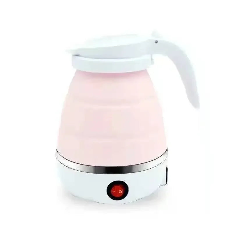 220V 0.6L Mini Folding Kettle Portable Water Heater 600W Silicone Compression Electric Kettle Home Kettle Easy To Travel