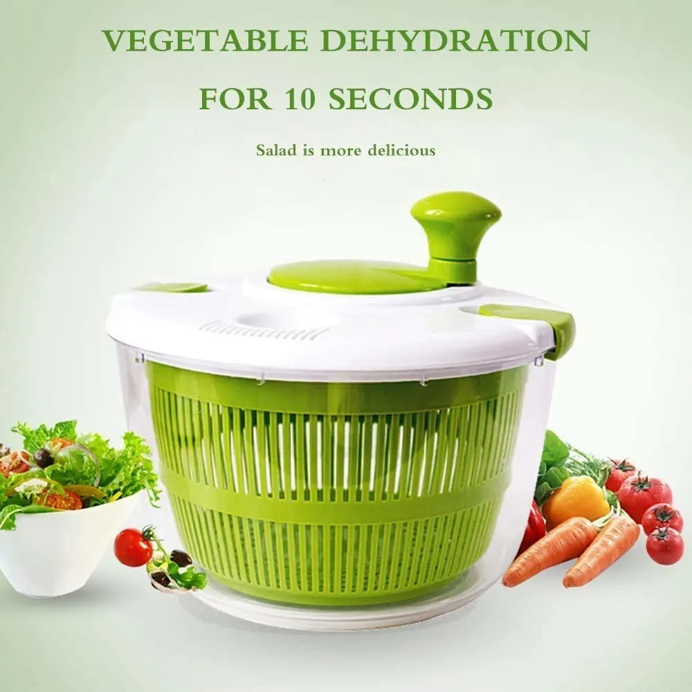 Multifunction Manual Salad Spinner Dryer Vegetable Fruit Food Dehydrator Quick Drying Kitchen Household Vegetable Dehydrator