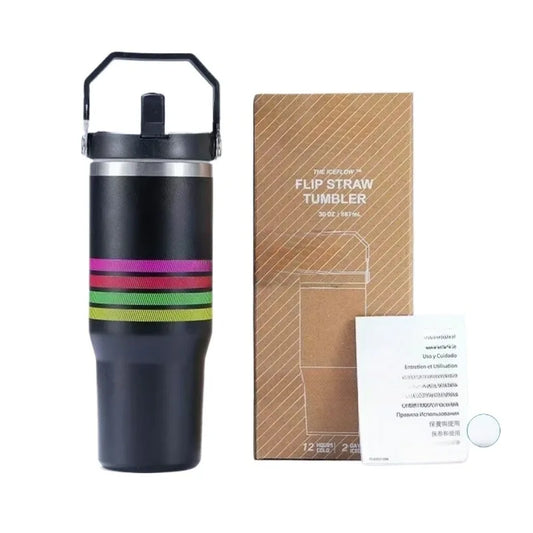 Gourde Isotherme Inox 30 oz (Grande Capacité) : Maintien Chaud/Froid Longue Durée - Idéale Voyage & Quotidien