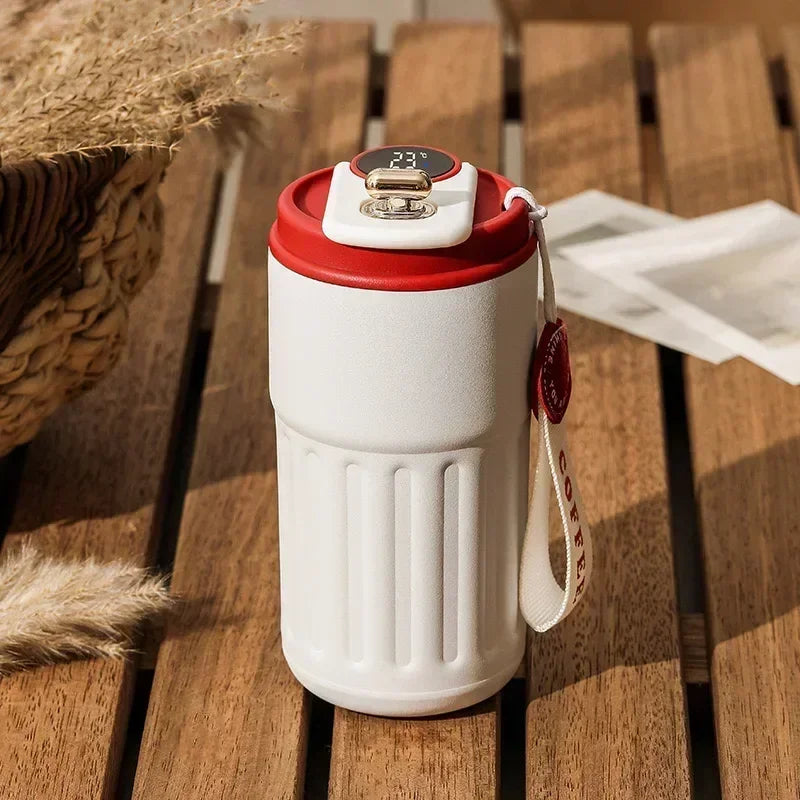 450ml Thermal Mug  Thermos Bottle Smart Display Temperature 316 Stainless Steel Vacuum Cup Office Coffee Cup Business Portable