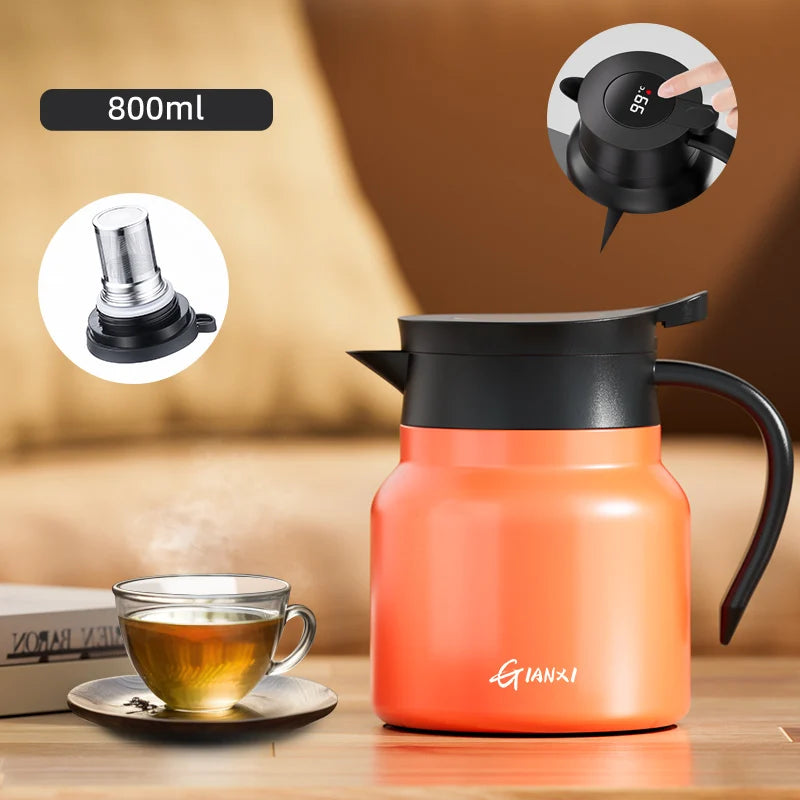 GIANXI 1000ML Keramik-Teekanne mit Innenfutter für Tee, Haushaltsfilterkaffeekanne mit Griff, Kaltwasserkessel, Kaffee- und Teegeschirr