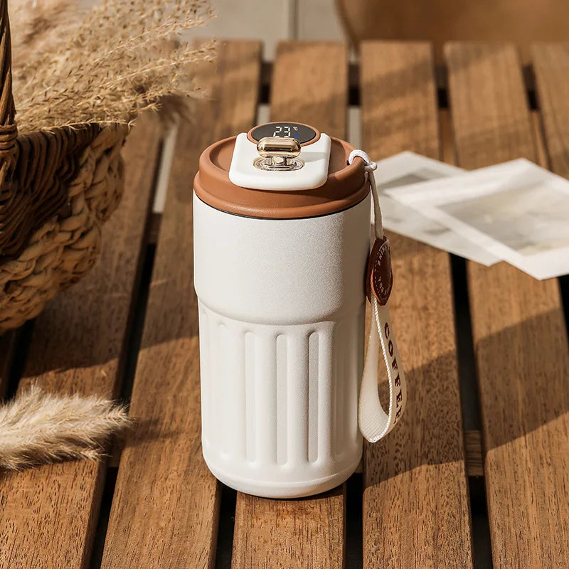 450ML Stainless Steel Thermo Water Bottle LED Temperature Display Coffee Cup Keep Cold and Heat Thermal Mug Travel Vacuum Flask