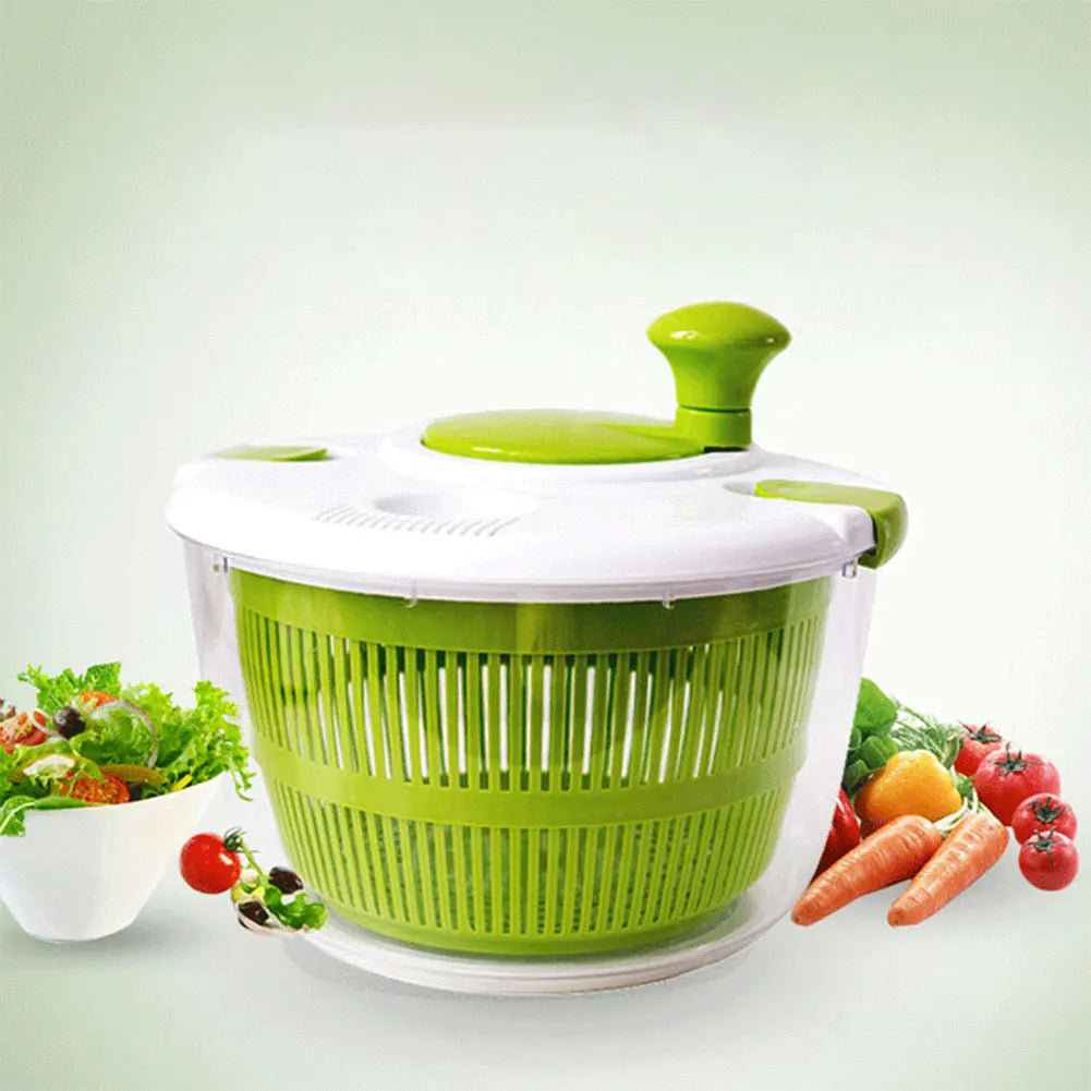 Salad Spinner Salad Dryer  Vegetable Washing Dryer Fruit Washer for Drying Salad Greens Drainer Strainer Manual Lettuce Spinner