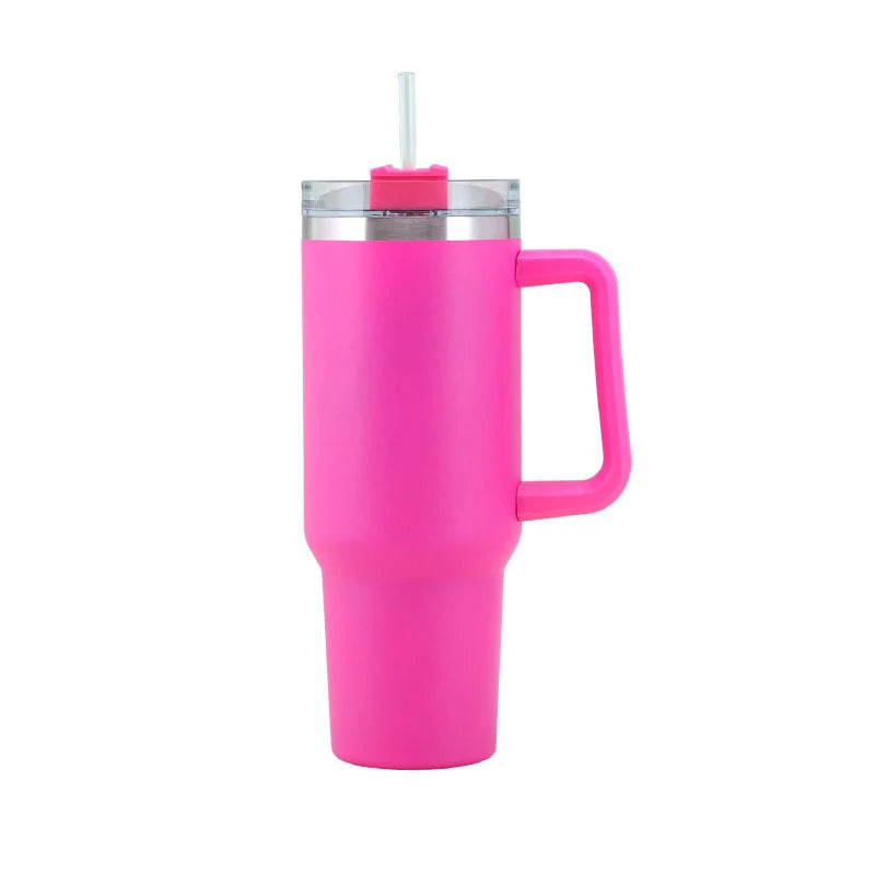 40oz Stainless Steel Tumbler With Straw Handle Car Mug 304 Stainless Steel Straw Ice Bar Mug For Home Office Or Car - Gabriel